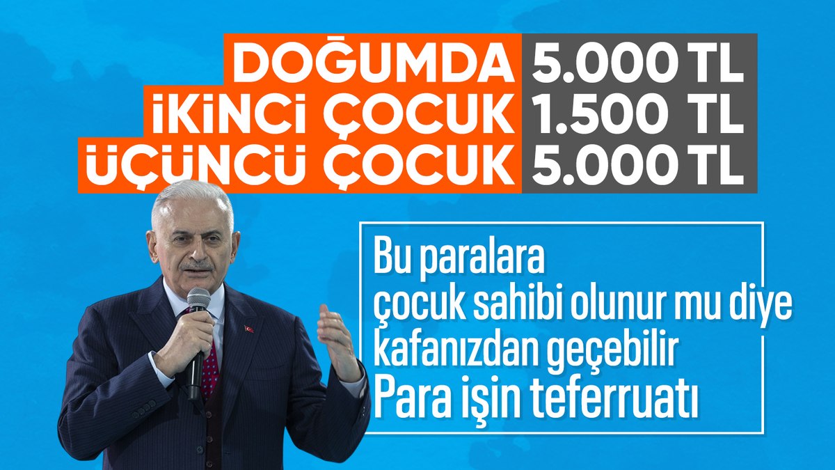 Binali Yıldırım’dan doğum yardımlarına: Para işin teferruatı